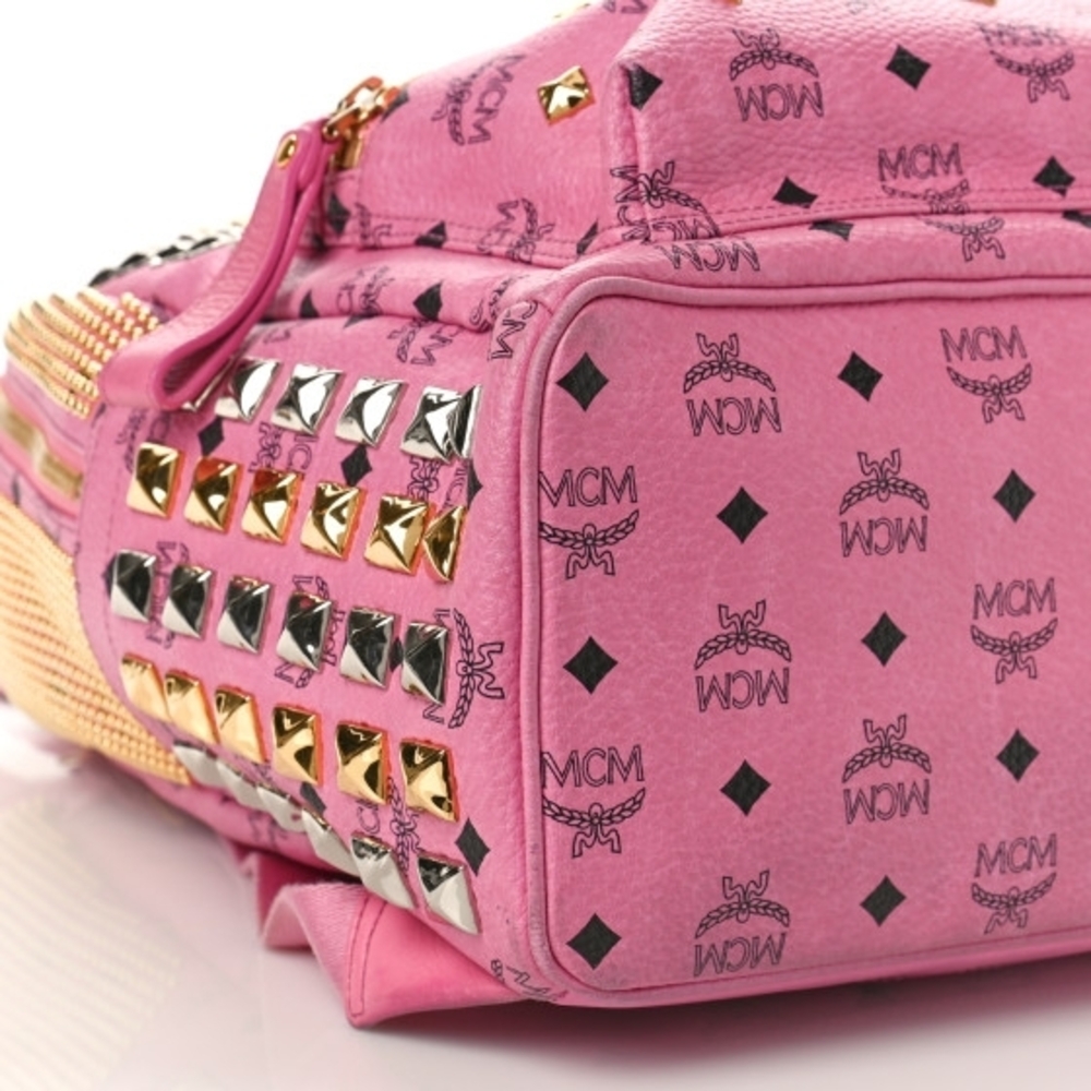 MCM Pink Studded Backpack - Picture 4 of 5